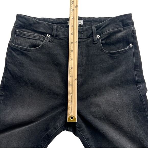 Good American Jeans 6/28 Faded Black Distressed GC625T Hi-Rise Skinny Ankle Boho - Picture 7 of 12